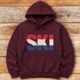 Classic Ski Stripes Hoodie Gift For Skier