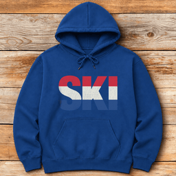 Classic Ski Stripes Hoodie Gift For Skier