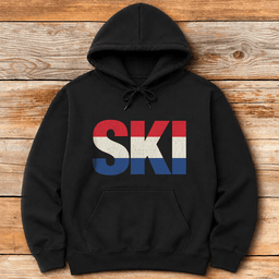 Classic Ski Stripes Hoodie Gift For Skier