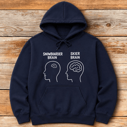 Big Brain Skier Hoodie Gift For Skier