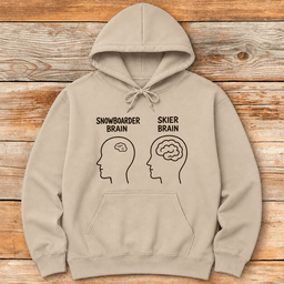 Big Brain Skier Hoodie Gift For Skier