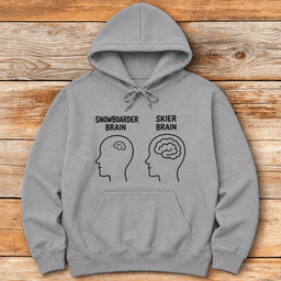 Big Brain Skier Hoodie Gift For Skier