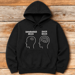 Big Brain Skier Hoodie Gift For Skier
