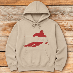 Austrian Ski Flag Hoodie Gift For Skier