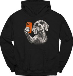 Weimaraner Selfie Dog Hoodie Gift For Dog Lover