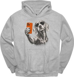 Weimaraner Selfie Dog Hoodie Gift For Dog Lover