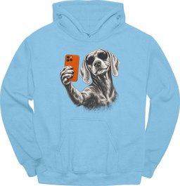 Weimaraner Selfie Dog Hoodie Gift For Dog Lover