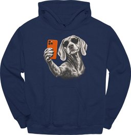 Weimaraner Selfie Dog Hoodie Gift For Dog Lover