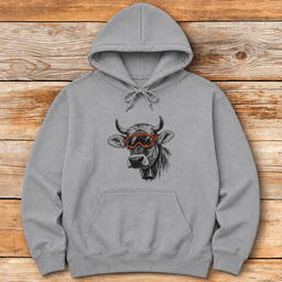 Cow Shreds Hoodie Gift For Skier