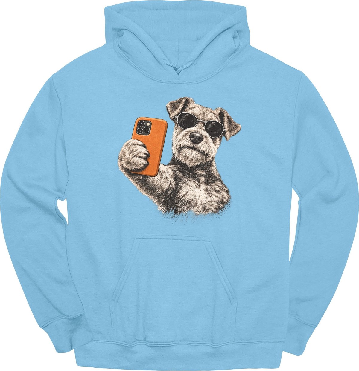 Welsh Terrier Selfie Dog Hoodie Gift For Dog Lover
