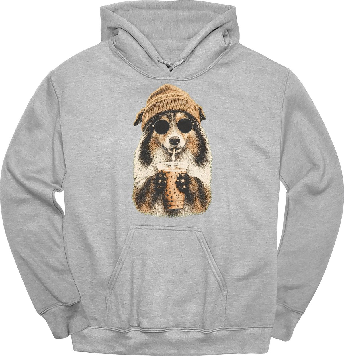 Shetland Sheepdog Hipster Dog Hoodie Gift For Dog Lover