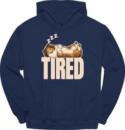 Shetland Sheepdog Tired Dog Hoodie Gift For Dog Lover