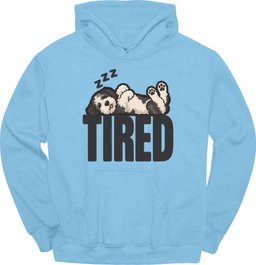 Sheepadoodle Tired Dog Hoodie Gift For Dog Lover