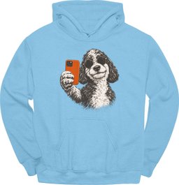 Sheepadoodle Selfie Dog Hoodie Gift For Dog Lover