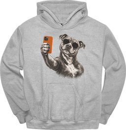 Staffordshire Pit Bull Selfie Dog Hoodie Gift For Dog Lover