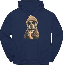 Staffordshire Pit Bull Hipster Dog Hoodie Gift For Dog Lover