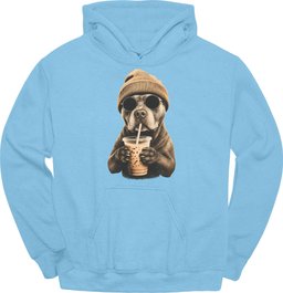 Staffordshire Pit Bull Hipster Dog Hoodie Gift For Dog Lover