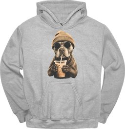 Staffordshire Pit Bull Hipster Dog Hoodie Gift For Dog Lover