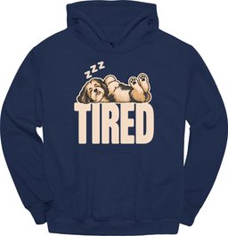 Tibetan Terrier Tired Dog Hoodie Gift For Dog Lover