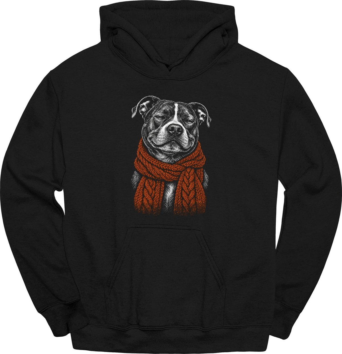 Staffordshire Pit Bull Winter Dog Hoodie Gift For Dog Lover