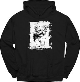 Shih Tzu Running Dog Hoodie Gift For Dog Lover