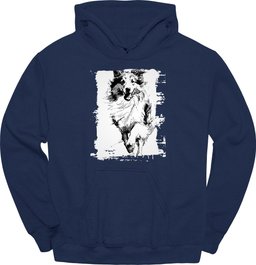 Shetland Sheepdog Running Dog Hoodie Gift For Dog Lover