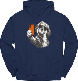 Tibetan Terrier Selfie Dog Hoodie Gift For Dog Lover