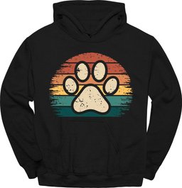 Vintage Paw Hoodie Gift For Dog Lover
