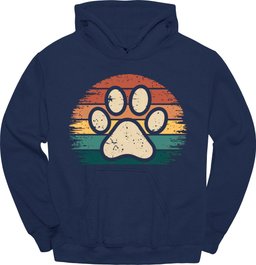 Vintage Paw Hoodie Gift For Dog Lover