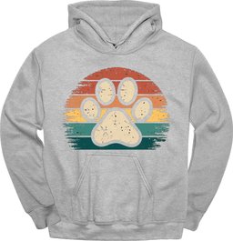 Vintage Paw Hoodie Gift For Dog Lover