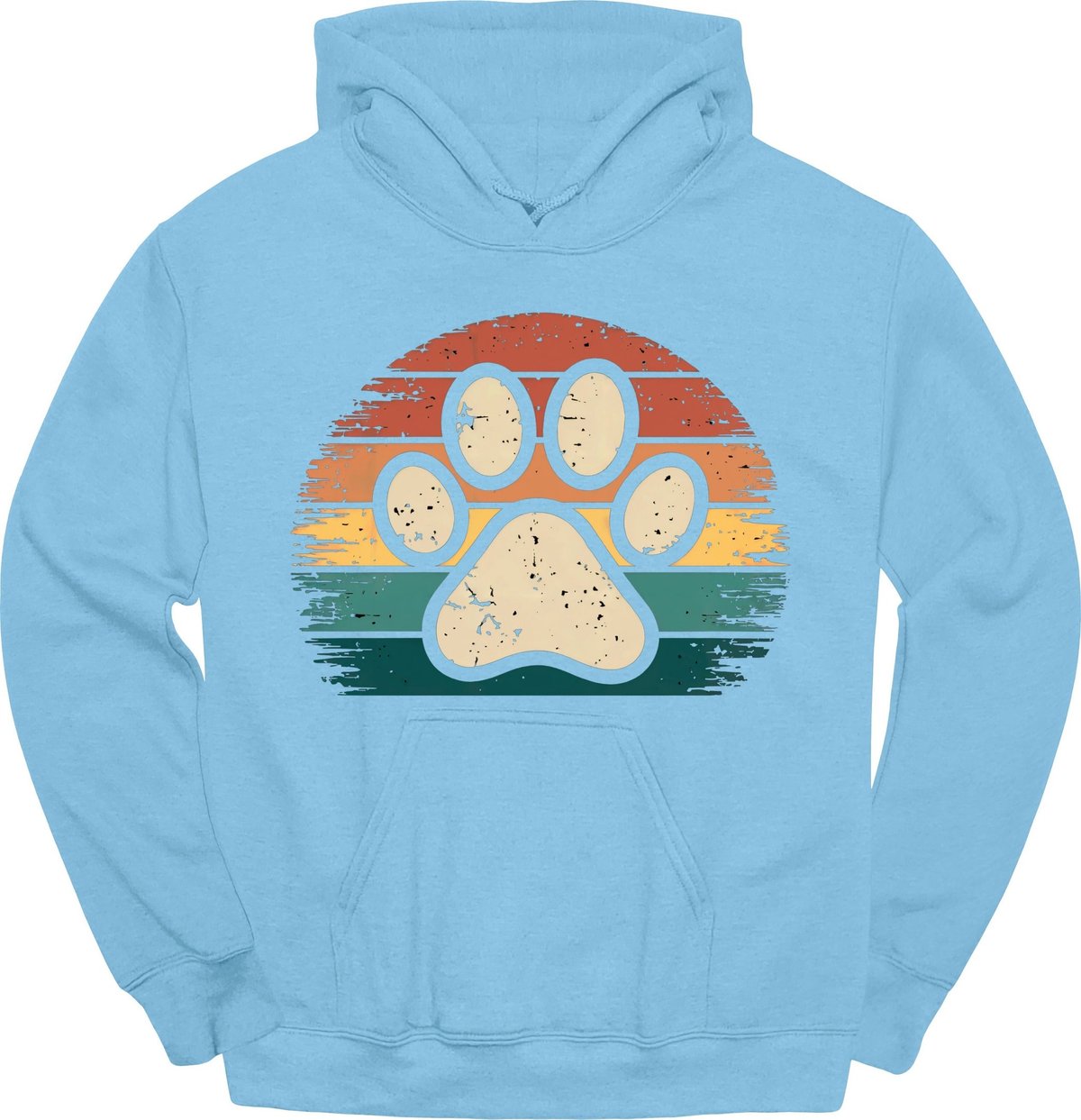 Vintage Paw Hoodie Gift For Dog Lover