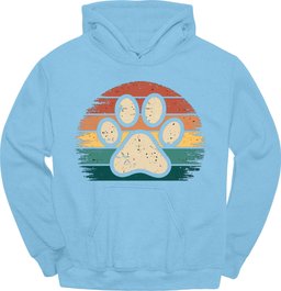 Vintage Paw Hoodie Gift For Dog Lover