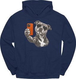 Staffordshire Bull Terrier Selfie Dog Hoodie Gift For Dog Lover