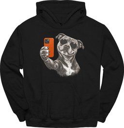 Staffordshire Bull Terrier Selfie Dog Hoodie Gift For Dog Lover