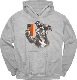 Staffordshire Bull Terrier Selfie Dog Hoodie Gift For Dog Lover