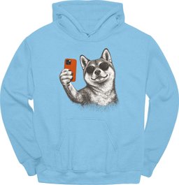 Shiba Inu Selfie Dog Hoodie Gift For Dog Lover
