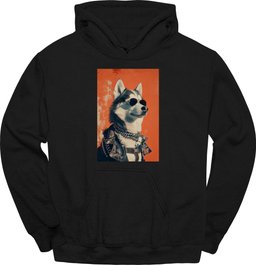 Siberian Husky Punk Dog Hoodie Gift For Dog Lover
