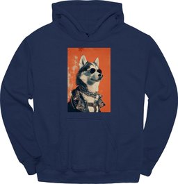 Siberian Husky Punk Dog Hoodie Gift For Dog Lover
