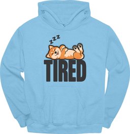 Shiba Inu Tired Dog Hoodie Gift For Dog Lover