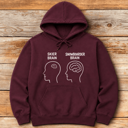 Big Brain Snowboarder Hoodie Gift For Snowboarder