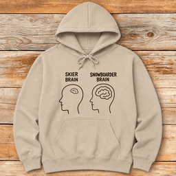 Big Brain Snowboarder Hoodie Gift For Snowboarder