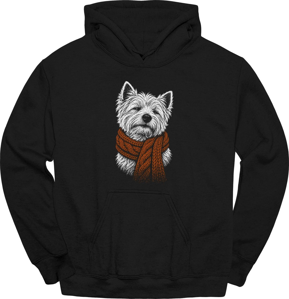 West Highland White Terrier Winter Dog Hoodie Gift For Dog Lover