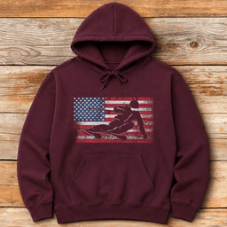 American Carve Hoodie Gift For Skier