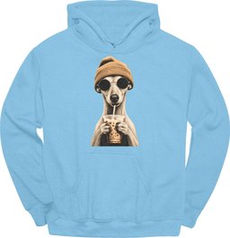 Whippet Hipster Dog Hoodie Gift For Dog Lover