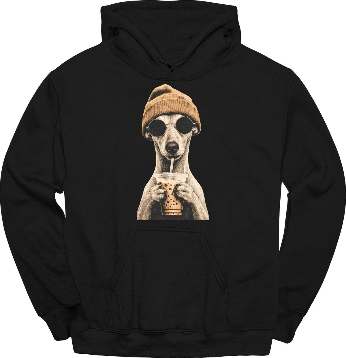 Whippet Hipster Dog Hoodie Gift For Dog Lover