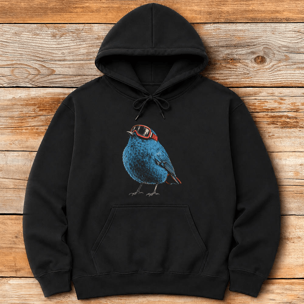 Blue Bird Hoodie Gift For Skier