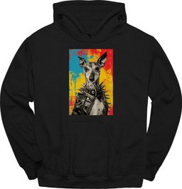 Whippet Punk Dog Hoodie Gift For Dog Lover