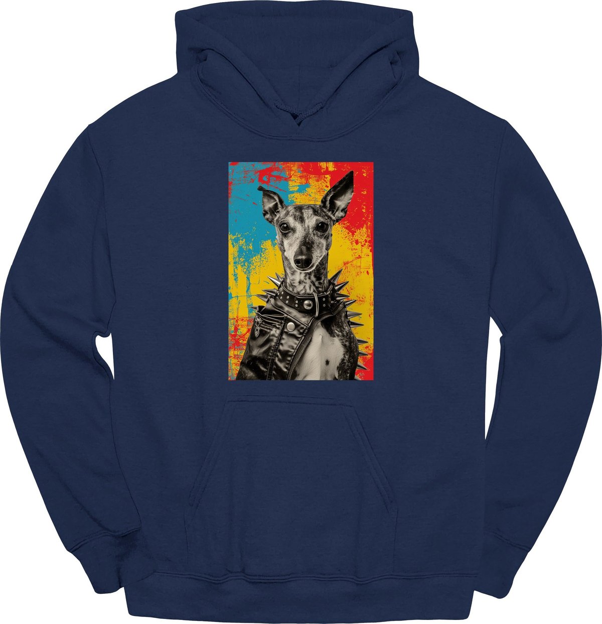 Whippet Punk Dog Hoodie Gift For Dog Lover
