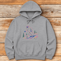 Color Yeti Ski Hoodie Gift For Skier