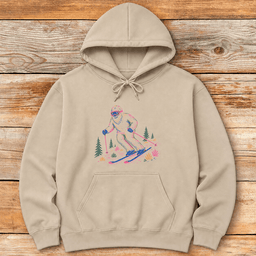 Color Yeti Ski Hoodie Gift For Skier